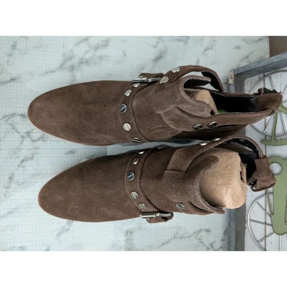 Rebecca Minkoff Brown Suede Studded Booties Size 7.5
